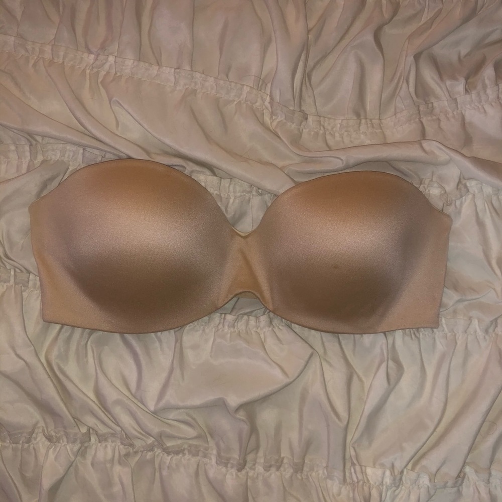 nude strapless bra
